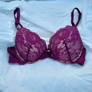 Victoria's Secret Women's Dream Angel's Push-up Plum Lace Bra